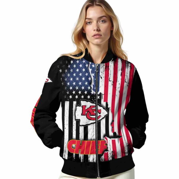 kansas city chiefs patriotic theme black jacket latest model jacketwow