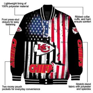 kansas city chiefs patriotic theme black jacket new arrival jacketwow