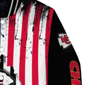 kansas city chiefs patriotic theme black jacket premium grade jacketwow