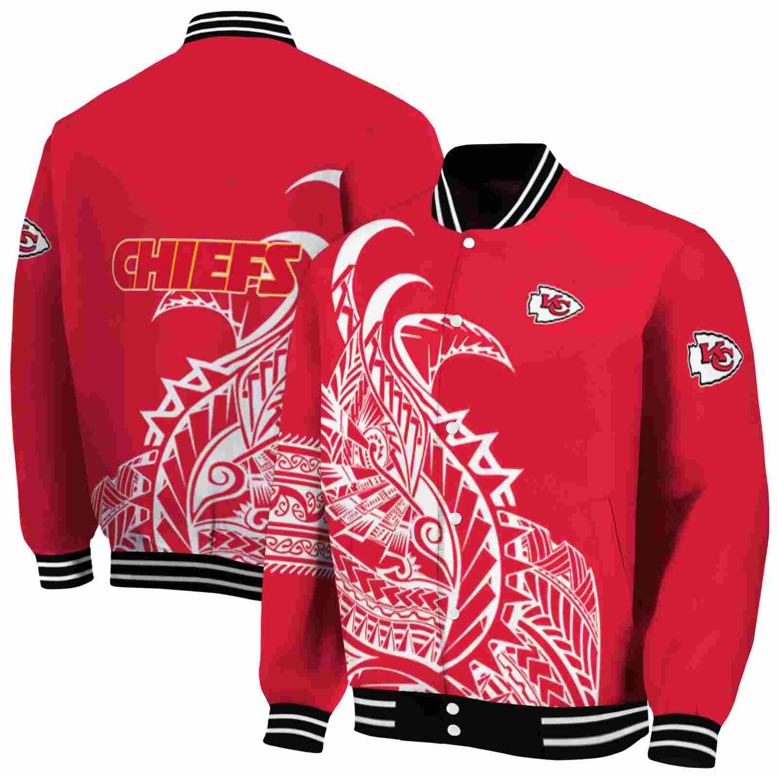 kansas city chiefs tribal art red white black jacket fashion forward jacketwow kansas city chiefs tribal art red white black jacket fashion forward jacketwow