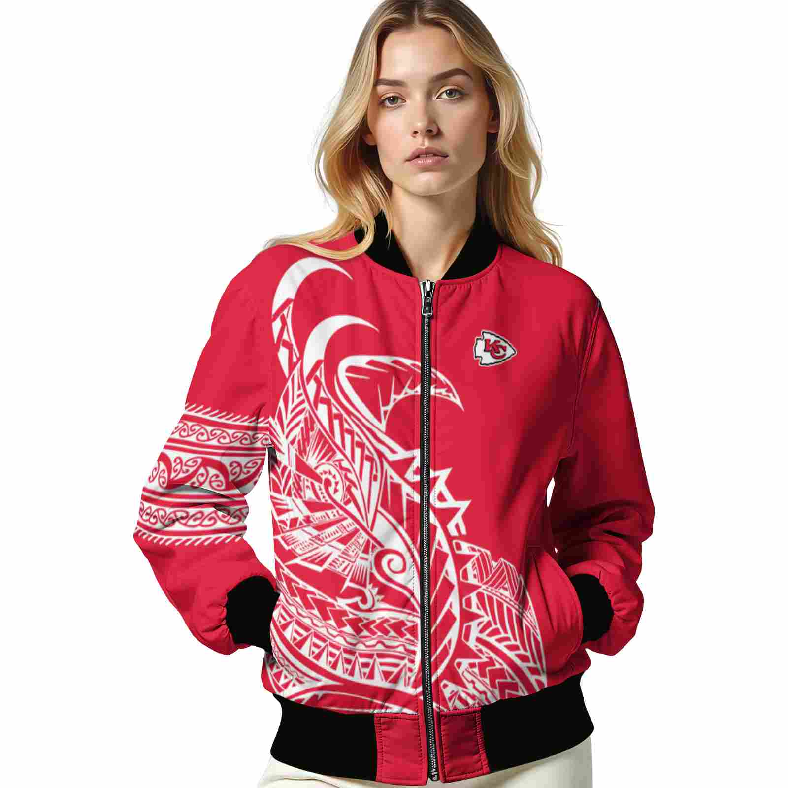 kansas city chiefs tribal art red white black jacket latest model jacketwow kansas city chiefs tribal art red white black jacket latest model jacketwow