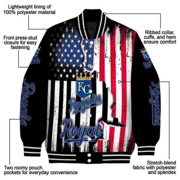 kansas city royals patriotic theme black jacket new arrival jacketwow