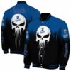 kansas city royals punisher skull royal blue black white jacket fashion forward jacketwow