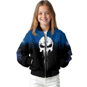 kansas city royals punisher skull royal blue black white jacket top rated jacketwow