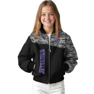 kansas jayhawks camo patchwork black jacket top rated jacketwow