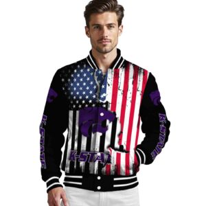 kansas state wildcats patriotic theme black jacket high quality jacketwow