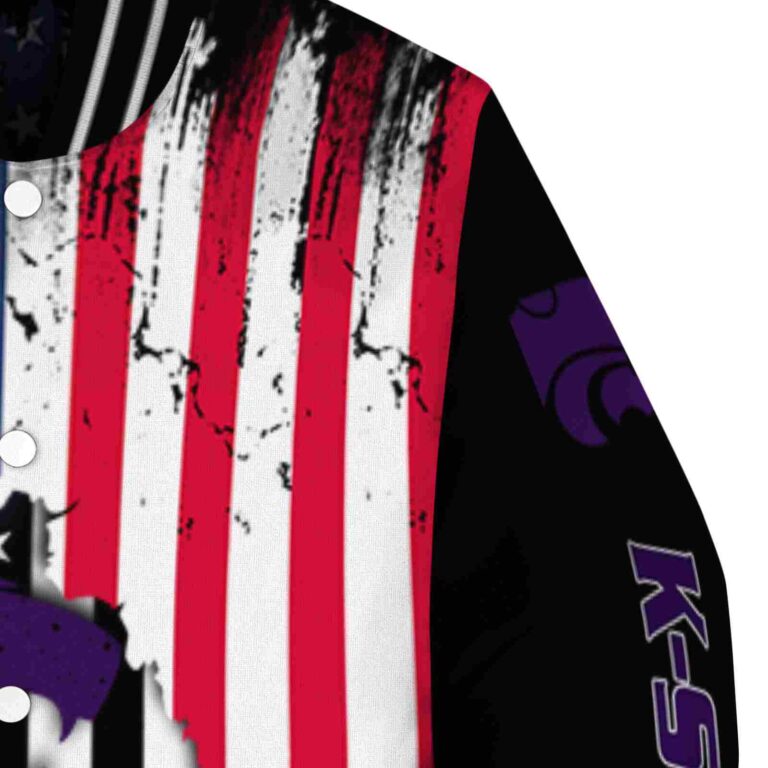 kansas state wildcats patriotic theme black jacket premium grade jacketwow