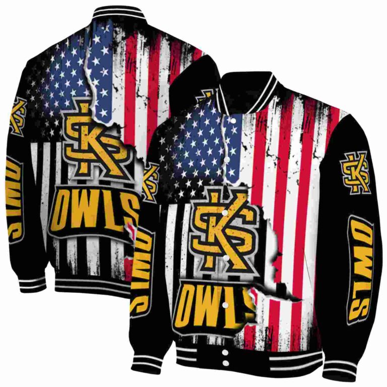 kennesaw state owls patriotic theme black jacket fashion forward jacketwow