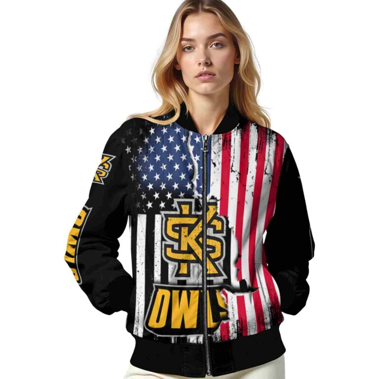 kennesaw state owls patriotic theme black jacket latest model jacketwow