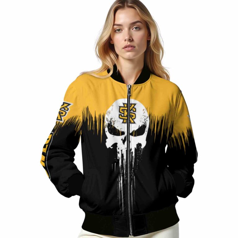 kennesaw state owls punisher skull gold black white jacket latest model jacketwow