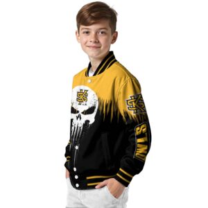 kennesaw state owls punisher skull gold black white jacket trendy jacketwow