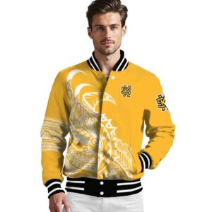 kennesaw state owls tribal art gold white black jacket high quality jacketwow