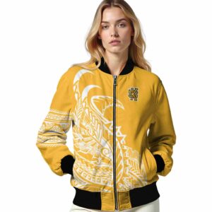 kennesaw state owls tribal art gold white black jacket latest model jacketwow