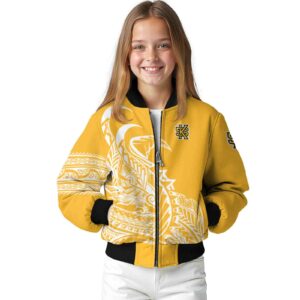 kennesaw state owls tribal art gold white black jacket top rated jacketwow