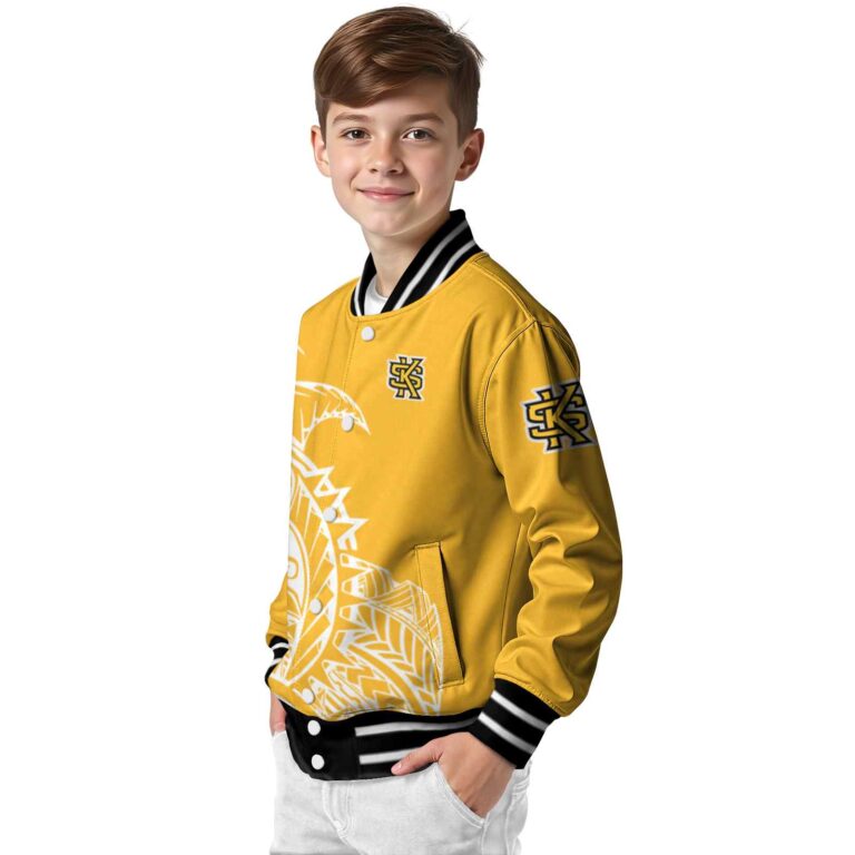 kennesaw state owls tribal art gold white black jacket trendy jacketwow