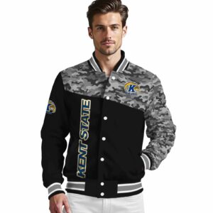 kent state golden flashes camo patchwork black jacket high quality jacketwow