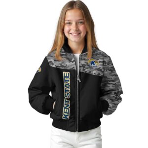kent state golden flashes camo patchwork black jacket top rated jacketwow