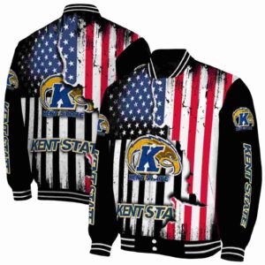 kent state golden flashes patriotic theme black jacket fashion forward jacketwow