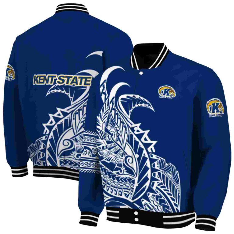 kent state golden flashes tribal art navy blue white black jacket fashion forward jacketwow