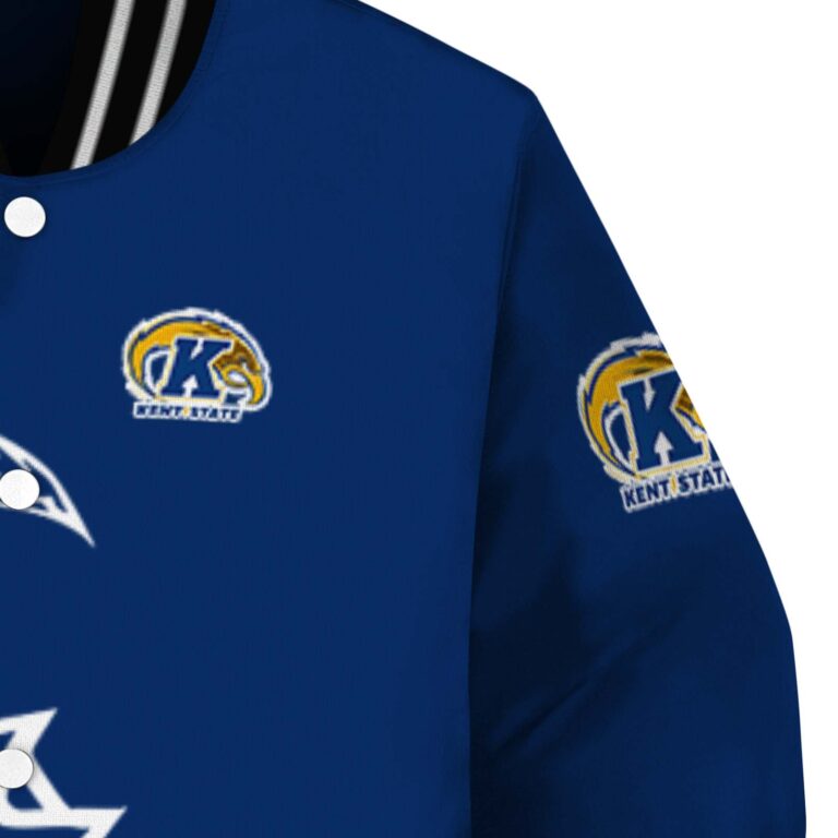 kent state golden flashes tribal art navy blue white black jacket premium grade jacketwow