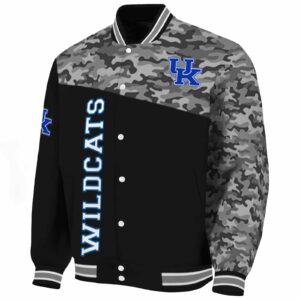 kentucky wildcats camo patchwork black jacket best selling jacketwow