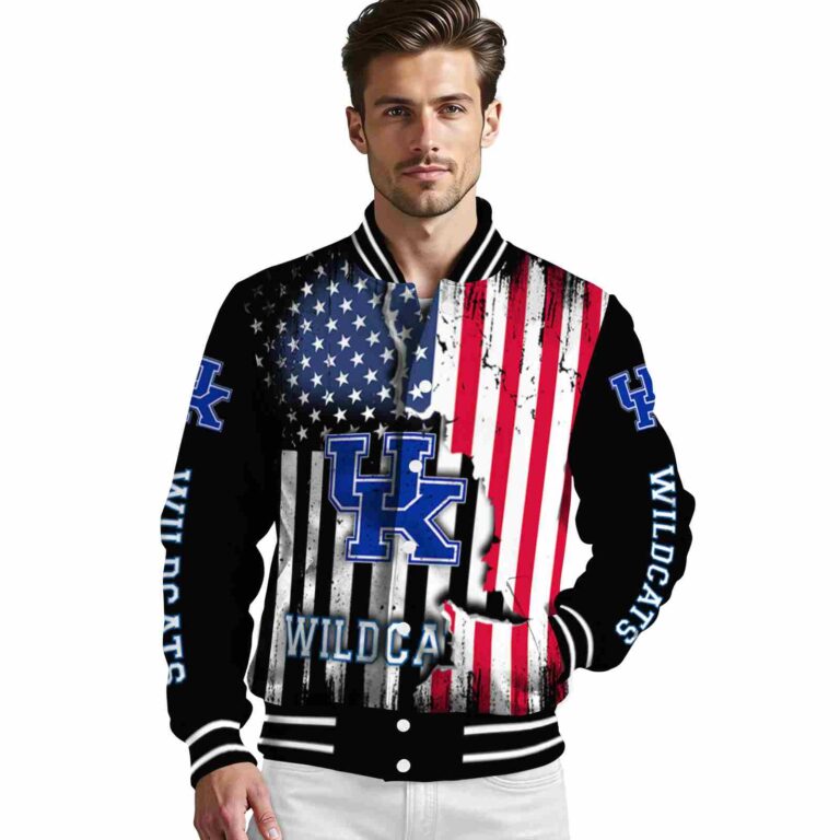 kentucky wildcats patriotic theme black jacket high quality jacketwow