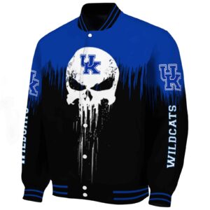 kentucky wildcats punisher skull blue black white jacket best selling jacketwow