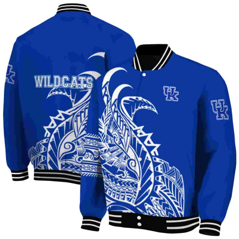 kentucky wildcats tribal art blue white black jacket fashion forward jacketwow