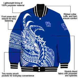 kentucky wildcats tribal art blue white black jacket new arrival jacketwow
