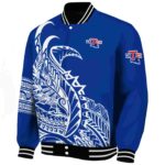 la tech tribal art blue white black jacket best selling jacketwow