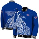 la tech tribal art blue white black jacket best selling jacketwow