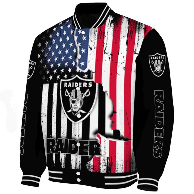 las vegas raiders patriotic theme black jacket best selling jacketwow