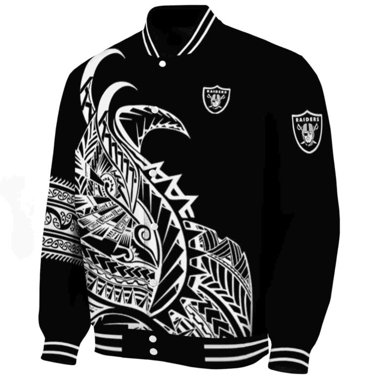 las vegas raiders tribal art black white black jacket best selling jacketwow