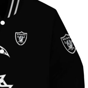 las vegas raiders tribal art black white black jacket premium grade jacketwow