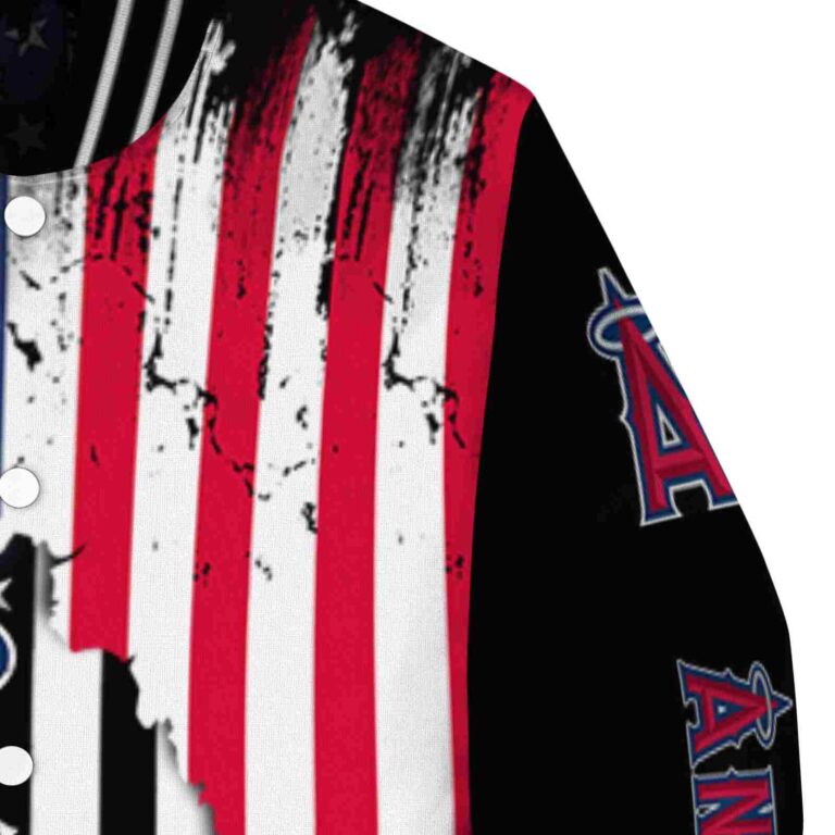 los angeles angels patriotic theme black jacket premium grade jacketwow