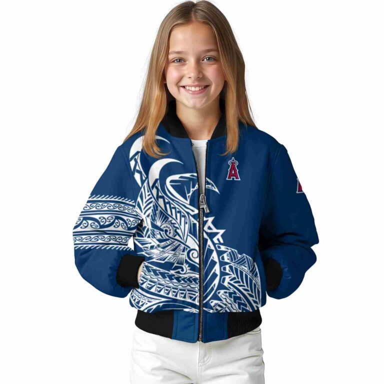 los angeles angels tribal art blue white black jacket top rated jacketwow