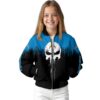 los angeles chargers punisher skull blue black white jacket top rated jacketwow