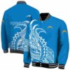 los angeles chargers tribal art blue white black jacket fashion forward jacketwow