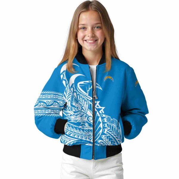 los angeles chargers tribal art blue white black jacket top rated jacketwow