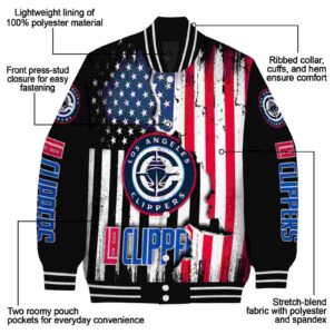 los angeles clippers patriotic theme black jacket new arrival jacketwow