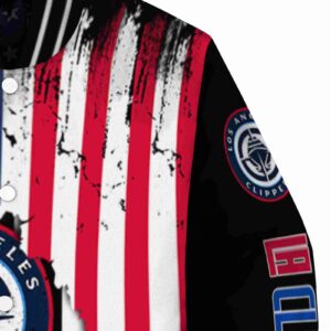 los angeles clippers patriotic theme black jacket premium grade jacketwow