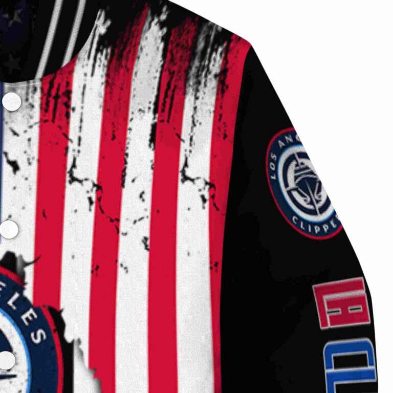 los angeles clippers patriotic theme black jacket premium grade jacketwow