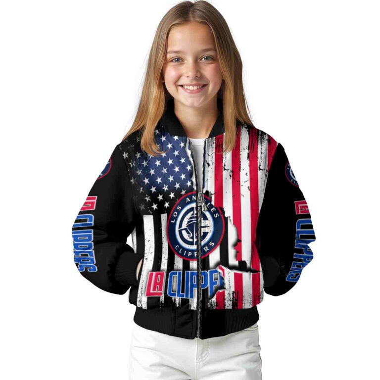 los angeles clippers patriotic theme black jacket top rated jacketwow