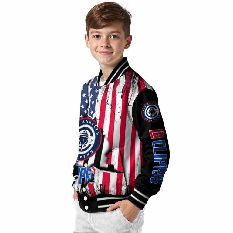 los angeles clippers patriotic theme black jacket trendy jacketwow