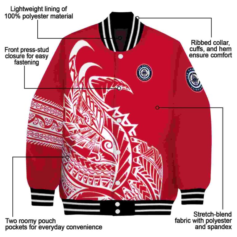 los angeles clippers tribal art red white black jacket new arrival jacketwow