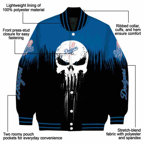 los angeles dodgers punisher skull blue black white jacket new arrival jacketwow