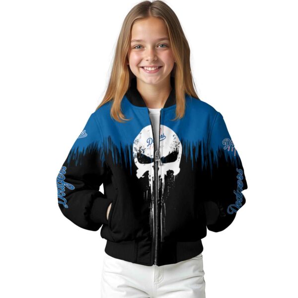 los angeles dodgers punisher skull blue black white jacket top rated jacketwow