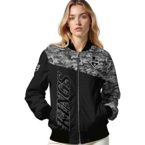 los angeles kings camo patchwork black jacket latest model jacketwow