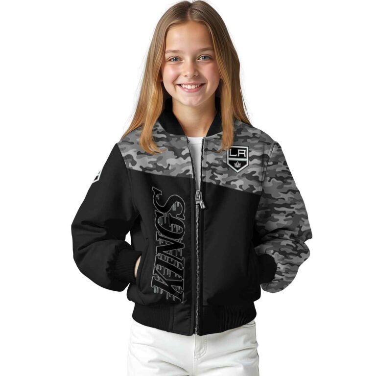 los angeles kings camo patchwork black jacket top rated jacketwow