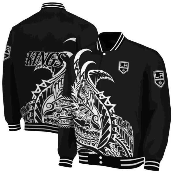 los angeles kings tribal art black white black jacket fashion forward jacketwow